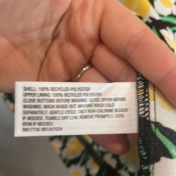 NEW Diane Von Furstenberg x Target 90's Shift Yellow Poppy Mini Dress Size 10 - Picture 5 of 9
